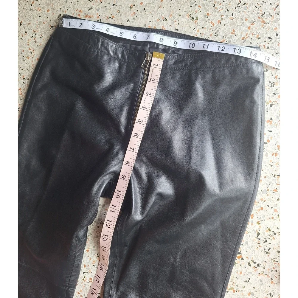 Hugo Buscati 100% Genuine Leather Full Length Moto Lined Pants - Picture 12 of 12